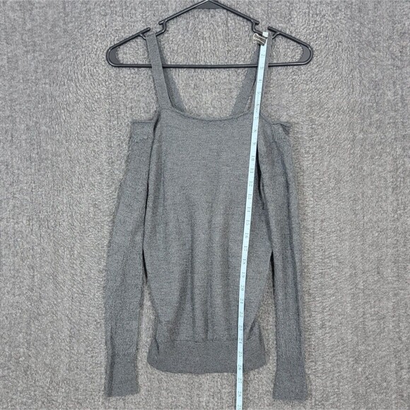 Theyskens Theory Sweater Womens XS* Gray Cashmere Silk Blend Off Shoulder Straps - Picture 3 of 11